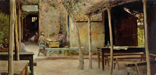 Innenraum einer Osteria